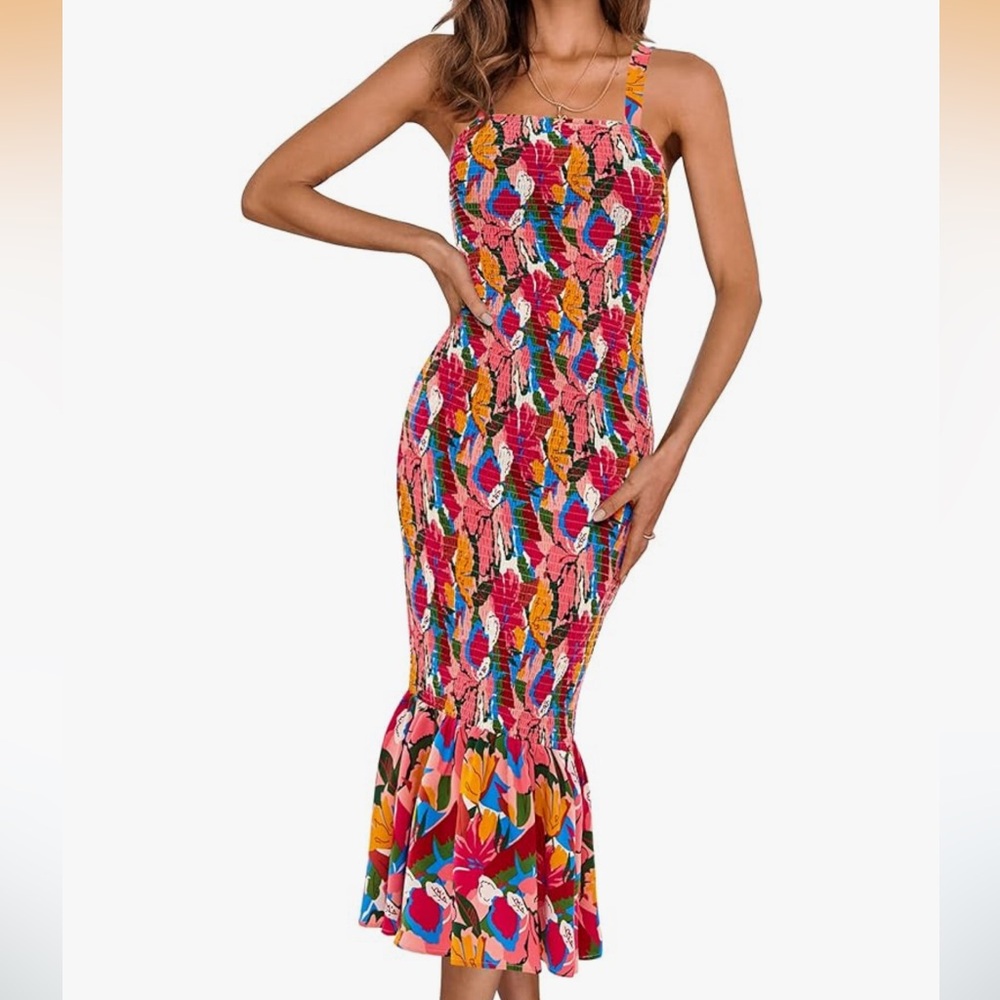 Floral Sleeveless Dress - Multicolor